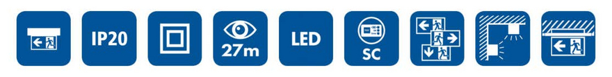 Евакуационен LED осветител K4