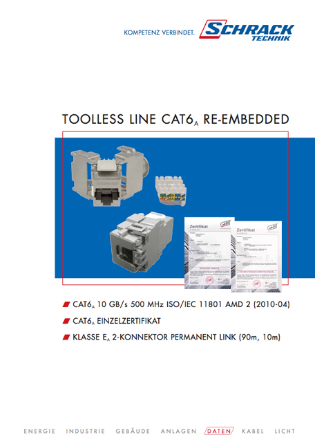 TOOLLESS LINE CAT6A RE-EMBEDDED