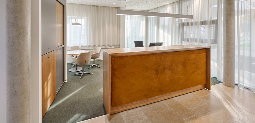 Schrack Technik lighting solutions for reception areas & waiting zones